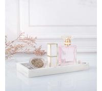 Emibele Plateau à bijoux, rangement de bijoux Salle de bain Cuisine Commode Vanité Organisateur pour cosmétiques Douche Mouchoir Bougie Parfum Savon Serviette Shampooing Kle