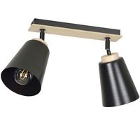 Emibig Atlas plafonnier 2x15 W noir-bois 725/2