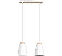 Emibig Bolero lampe suspendue 2x15 W blanc-bois 443/2