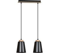 Emibig Bolero lampe suspendue 2x15 W noir-bois 442/2