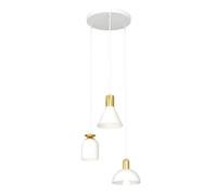 Emibig Fox lampe suspendue 3x15 W blanc-doré 1403/3PREM