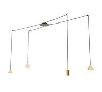Emibig Fuji lampe suspendue 4x W noir-doré 13504