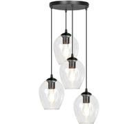 Emibig Istar lampe suspendue 4x15 W noir-transparent 679/4PREM