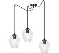 Emibig Level lampe suspendue 3x15 W noir-transparent 756/3