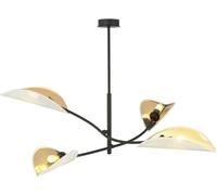 Emibig Lotus plafonnier 4x10 W blanc-noir-doré 1107/4