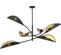 Emibig Lotus plafonnier 6x10 W noir-doré 1106/6