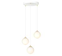 Emibig Royal lampe suspendue 3x10 W blanc-doré 1244/3