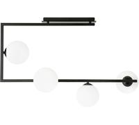 Emibig Soma plafonnier 4x10 W noir-laiteux 1291/4