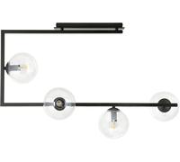 Emibig Soma plafonnier 4x10 W noir-transparent 1289/4