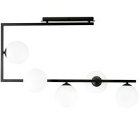 Emibig Soma plafonnier 5x10 W noir-laiteux 1291/5