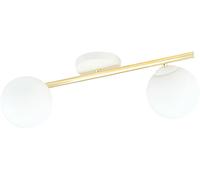Emibig Splendi plafonnier 2x10 W blanc-doré-opale 1249/2