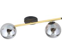 Emibig Splendi plafonnier 2x10 W noir-doré-graphite 1246/2