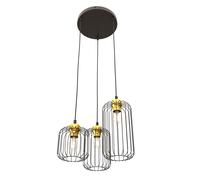 Emibig Vander lampe suspendue 3x15 W noir-doré 13643PREM
