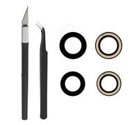 EMiEN 1 Set Original Arrière Caméra Arrière Lentille Verre Remplacement pour iPhone 15 et iPhone 15 Plus avec Adhésif Préinstallé et Kit d'outils de réparation