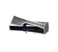 EMiEN Housse horizontale anti-poussière pour console PS5 Pro en tissu Oxford anti-rayures et étanche avec port de câble arrière pour console Sony Playstation 5 Pro Version disque et numérique (gris)