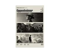 EMIGOS Poster de film rétro Oppenheimer, Christopher Nolan, décoration murale sur toile, pour salon, chambre à coucher, sans cadre, 50 x 75 cm