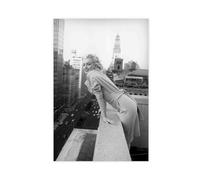 EMIGOS Poster noir et blanc de Marilyn Monroe sur toile - Décoration murale pour salon, chambre à coucher - Style sans cadre - 30 x 45 cm