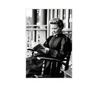 EMIGOS Poster sur toile Marie Curie avec un livre - Décoration pour chambre à coucher, bureau, chambre - Cadeau sans cadre - 30 x 45 cm