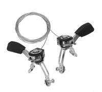 Emiif 1 paire de leviers de vitesse 3 x 6/3 x 7 vitesses en alliage d'aluminium avec câbles pour VTT, loisirs, vélos pliants