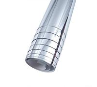 Emiif Autocollant miroir mural - Film miroir autocollant - Carreaux - Carte miroir - Décoration de salle de bain - 50 x 100 cm