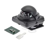 Emiif Boussole de navigation pour voiture, marine et randonnée - 57 x 58 x 57 mm - Boule directionnelle en acrylique ABS - Boussole montable sur tableau de bord compatible avec vélo