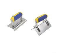 Emiif Ensemble de coupe-bordures pour béton - Rainureuse et bordure en béton - Outils à main en acier inoxydable pour maçonnerie - Kit de finition ciment pour lisser, couper (b)