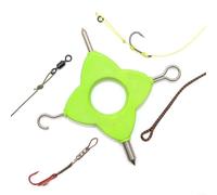 Emiif Extracteur de nœuds de pêche 4 en 1 - Outil de création de boucle de fil d'acier pour la fabrication de matériel de pêche à la carpe avec extrémité de boucle