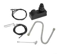 Emiif Kit d'allumage à bouton-poussoir pour foyer à gaz avec clé de valve de 20,3 cm, fils de terre et fils sous tension de 900 mm, allumage à impulsion, soufflet de 61 cm (B)