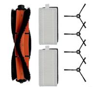 Emiif Kit de remplacement pour aspirateur Dreame pour Mova M1 / pour robot aspirateur Trouver M1, 1 brosse principale+2 filtres+4 brosses latérales