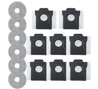 Emiif Kit de remplacement pour aspirateur L10s Pro pour Ultra pour X40 pour X50 pour L40 pour MOVA E30 pour L20 Robot Aspirateur Pièces avec 8 chiffons serpillères 6 sacs à poussière