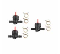 Emiif Lot de 3 robinets de carburant à essence avec 2 colliers de serrage de 6 à 8 mm pour tondeuse à gazon