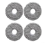 Emiif Lot de 4 chiffons de rechange pour aspirateur ECOVACS pour Deebot T30C pour Pro pour Omni Robot Aspirateur Pièces de rechange Kit d'outils de nettoyage