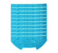 Emiif Lot de 4 ou 10 serpillères en microfibre réutilisables et lavables pour aspirateur robot Redkey R10