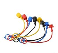 Emiif Lot de 4 paires de coupleurs hydrauliques à connexion rapide mâle, bouchon anti-poussière femelle, protection en caoutchouc PVC, raccord hydraulique à connexion rapide ISO7241A (1/2)