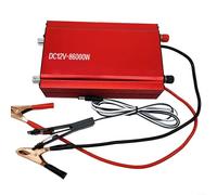 Emiif Onduleur à onde sinusoïdale pure 86 000 W - 12 V CC vers 380 V AC, microprocesseur allemand, contrôleur suralimenté (230 x 140 x 50 mm, rouge) (rouge-DC12 V-86000 W)