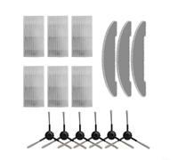Emiif Pièces de rechange pour aspirateur Vexilar pour Cleanova pour W7 W11 Robot Aspirateur Accessoires avec 6 brosses latérales 6 filtres 3 chiffons en microfibre