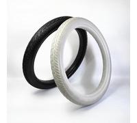 Emiif Pneu en caoutchouc solide 40,6 x 1,75 cm pour fauteuil roulant et vélo, résistant aux crevaisons, non gonflable, compatible avec roue arrière de 40,6 cm