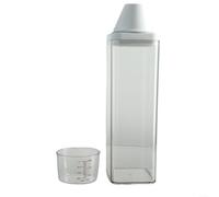 Emiif Récipient à détergent pour lave-vaisselle avec couvercle hermétique, tasse à mesurer, boîte de rangement transparente pour poudre, savon, produits de lavage (700 ml)