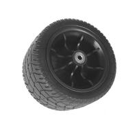 Emiif Roue de rechange de 15,2 cm pour chariot pliable, pneu tout-terrain en polyuréthane avec double roulement, compatible avec les chariots de jardin et les wagons d'extérieur