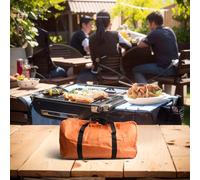 Emiif Sac de barbecue portable étanche pour ranger les outils, le camping et l'extérieur (petit)