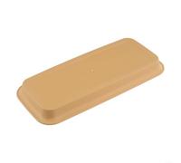 Emiif Soucoupes rectangulaires en résine pour pots de fleurs - Pour décoration de jardin - Marron - Taille S