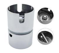 Emiif Support de canne à pêche pivotant pour bateau, yacht et utilisation marine, adaptateur de poteau rotatif en acier inoxydable avec trou de drainage, hauteur 5,4 cm, diamètre extérieur 3,8 cm