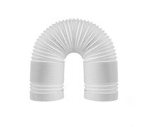 Emiif Tuyau d'échappement universel portable pour climatiseur, 150 mm x 2 m, flexible et extensible avec filetage dans le sens contraire des aiguilles d'une montre, fabriqué en plastique PP et fil