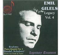 Emil Gilels Legacy Vol.. 4 - Brahms : Quatuor Pour Piano Et Cordes No. 1 En Sol Majeur Opus 25