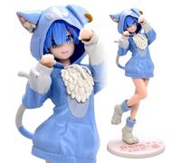 Emil-ia Figurine d'action Re Zero, Starting Life in Another World, modèle de figurine d'anime Emil-ia, collection anime de 20,3 cm, poupée d'ornements de bureau, cadeaux pour les fans d'anime, enfants