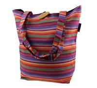 Emil Shopper Sac en tissu avec bouton en bois et bretelles solides - Sac à main en coton - Doublure intérieure certifiée GOTS - Sac à main en textile robuste et lavable avec poches intérieures