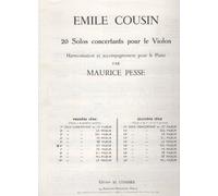 EMILE COUSIN, 20 Solos Concertants Pour Le Violon - N° 6 en ut majeur, facile pour la Violon à la 1ère position