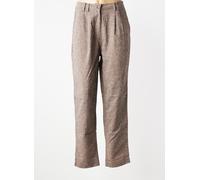 emile et ida pantalons femme de couleur marron 38