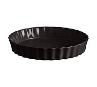 Emile Henry 796032 Plat à tarte profond en céramique Anthracite 32 x 5,6 cm