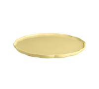 Emile Henry Assiette de Service Ronde Madeleine - Céramique Haute Résistance - Présentation Élégante du Four à la Table - Coloris Jaune Vanille - Fabriqué en France